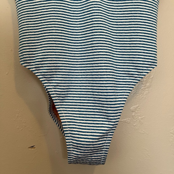 J. Crew Lace-up One-Piece In Faded Stripe - Picture 8 of 16